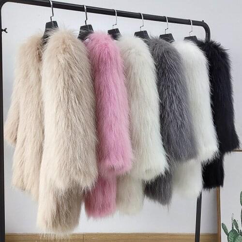 Knitted fur coat 2021 new womens young, medium and long style, age reduced, fried street, winter off season in Haining