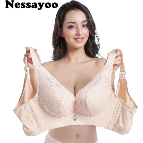 Plus Size Bra 120 52 50 48 46 C D E Cup No Rims Push Up Big Size Bras for Women Wireless Bralette Thin Cup Wireless Bra Lingerie