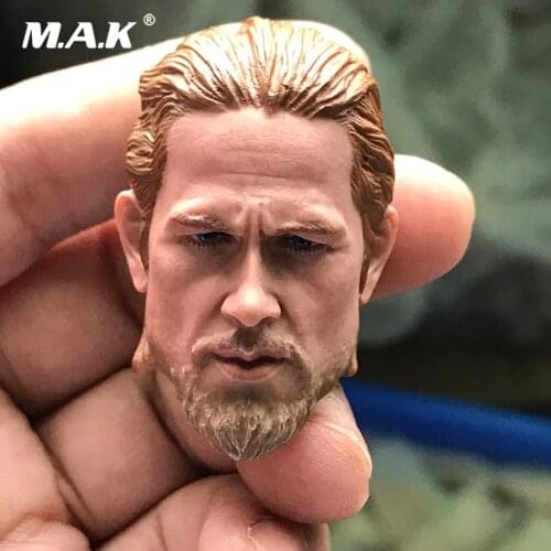 1/6 Scale Male Head Scuplt Model Sons of Anarchy Charlie Hunnam Head Carved for 12 inches Action Figure Body
