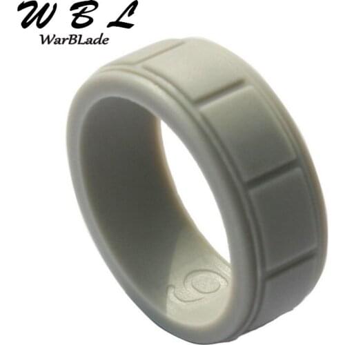 100% FDA Men Food Grade Silicone Ring Outdoor Sport Hypoallergenic Crossfit Flexible Rubber Finger Rings For Men Wedding Rings
