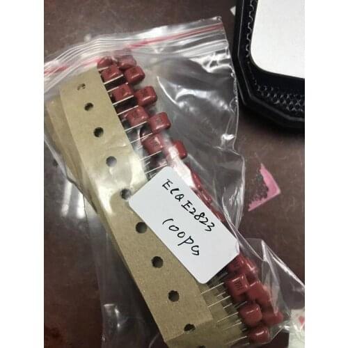 100PCS Home furnishings CBB metallized film thin capacitance ECQE2823 0.082UF 250V 823 5MM
