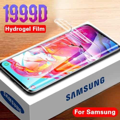 1999D Full Screen Protector on for Samsung galaxy A50 A70 A30 A10 A20 Protective Hydrogel Film S8 S9 S10 Plus S10e No Glass