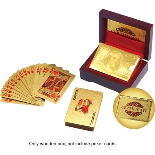 2021 Top Playing Cards Wooden Box Poker Cards Container Storage Case Vintage Gift Box
