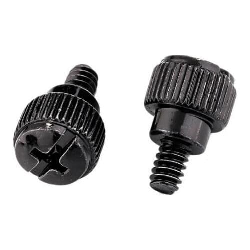 8pcs Computer Case Screws Black Computer Case Screw Hand Tighten Thumb Screw