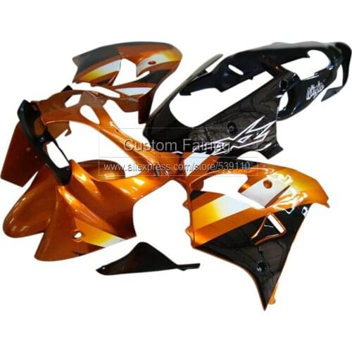ABS factory fairings for Kawasaki ZX9R zx 9r 2000 - 2001 Ninja 00 01 orange white line fairing kit 7gifts CG09
