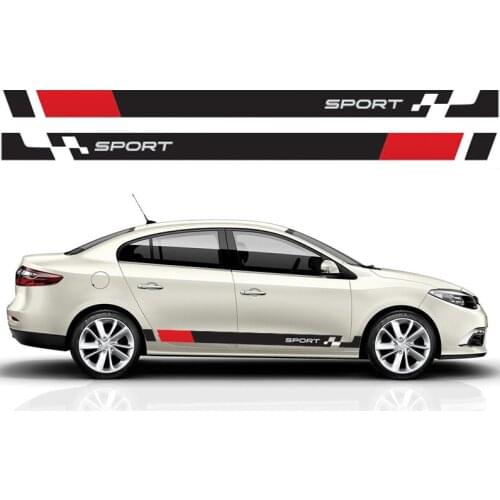 Automobile For Renault side skirt racing stripes decals vinyl graphics Car Styling RT-0y2