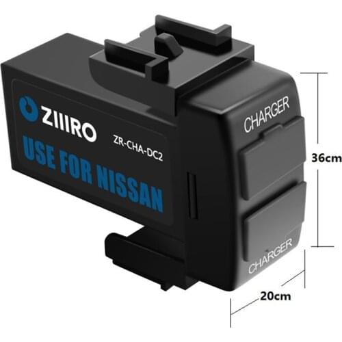 Car Interface USB Charger Adapter 2.1A Dual USB Power Socket for Nissan Altima Teana X-Trail Almera Qashqai for iPhone 8 X