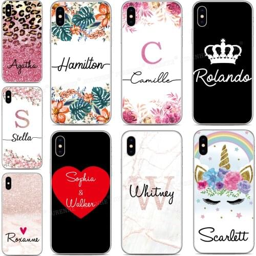 DIY Customize Name Phone Case For Vsmart Active 1 Plus Star 3 JOY 4 Live BQ Aquaris X2 X Pro U U2 Lite V VS Custom Cover Fundas