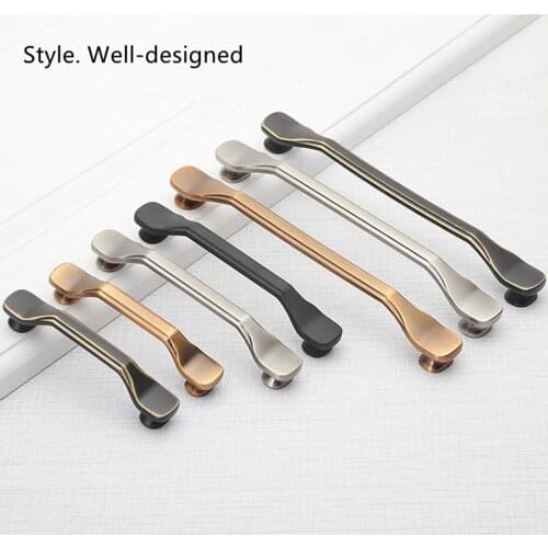 American handle door modern minimalist drawer cabinet wardrobe hardware European style cabinet new Chinese retro door handle