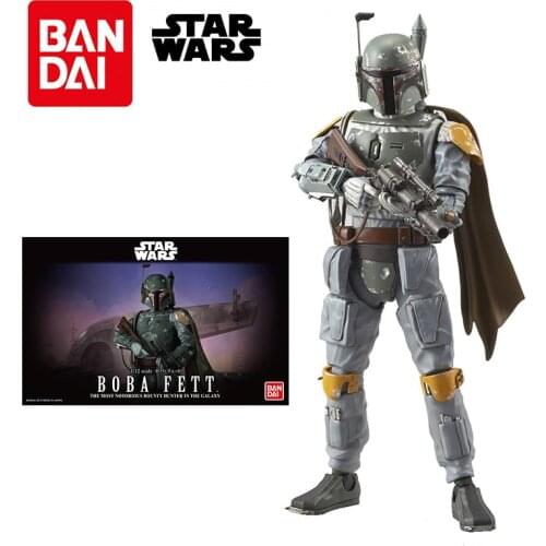 Bandai Star Wars 1/12 Bounty Hunter Boba Fett Assembled Model Action Figure Adult Doll Decoration Toys Childrens Gifts