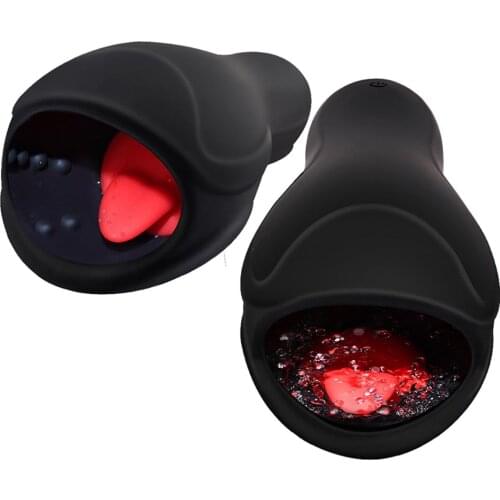 EXVOID Deep Throat Pussy Tongue Vibrator Sex Toys for Men Gay Mouth Oral Masturbatory Cup Male Masturbator Sex Machine Sex Shop