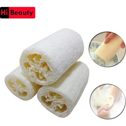 30pcs/lot 10cm Length Natural Loofah Bath Spa Body Shower Sponge Scrubber Ponge Brush Horniness Remover Bathroom Accessories