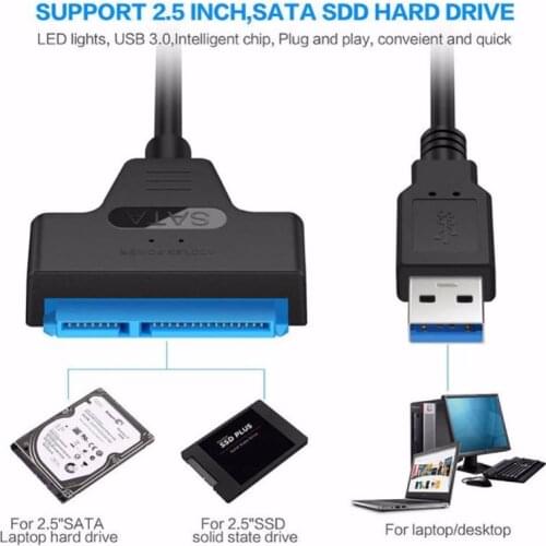 USB SATA 3 Cable Sata To USB 3.0 Adapter UP To 6 Gbps Support 2.5Inch External SSD HDD Hard Drive 22 Pin Sata III A25