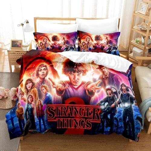 Stranger Things Bedding Set Single Twin Full Queen King Size Stranger Things Bed Set Childrens Kid Bedroom Duvetcover Sets 033