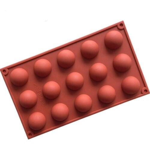 Creative DIY 15 even dome silicone cake mold chocolate mould pudding mold 100pcs Free DHL SN2002