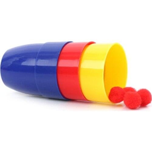 Magic Cups And Balls Professional Magician Trick Close Up Magic Tricks Illusion Mentalism Truco De Magie Kids Toy