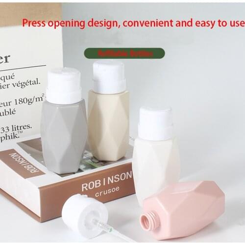 200ml Refillable Bottles Nail Art Rhombus Pump Dispenser Empty Bottle Acrylic Gel Polish Remover Cleaner Liquid Container Storag