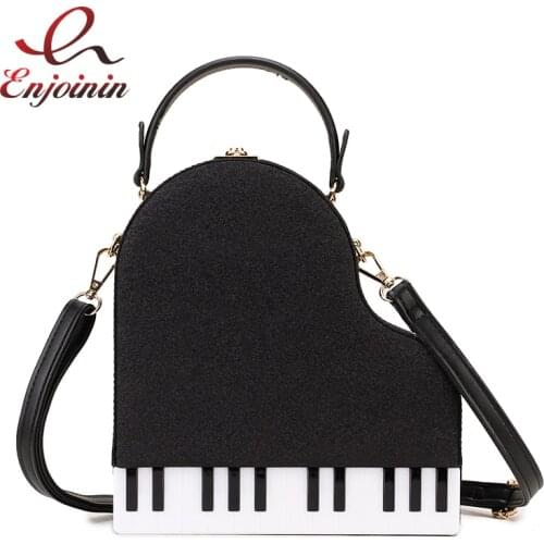 Fashion Piano Style Ladies Box Shape Handbag Shoulder Bag Party Purses Female Crossbody Bag for Women Designer Bag Pu Leather