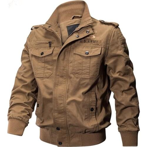 Men Military Pilot Jackets Bomber Cotton Coat Tactical Army Jacket Male Casual Air Force Flight Jacket Plus Size M-6XL