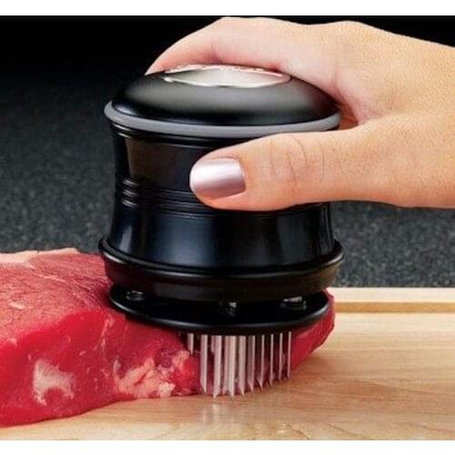 Meat Beef Steak Tenderising Tenderizer Pounder with Safety Lock Stainless Steel 56 Blades Needle
