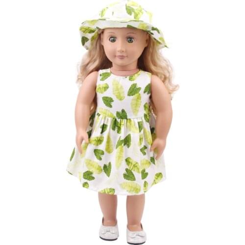 Doll Clothes for 43-45cm American doll and new born doll accessories fashion green deer sweater three-piece suit