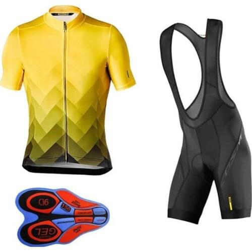 Cycling wear Short-sleeved mens biker pantsuit bicycle sweatshirt breathable silicone seat cushion