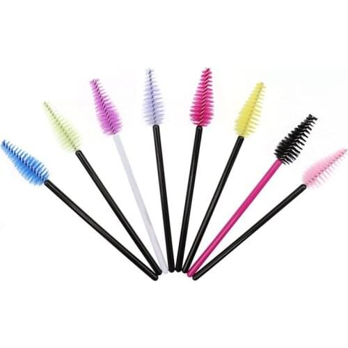 1000Pcs Disposable Water Drop Shape Eyelash Brush Comb Mascara Wands Lashes Extension Individual Applicator Colorful