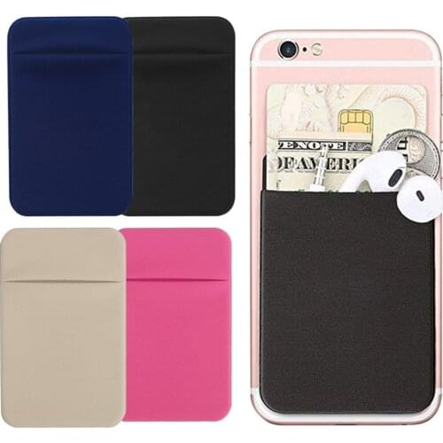 Removable Stick-on Universal Case Slim Pocket Credit Mini Pouch Card Holder Adhesive Wallet Phone Back