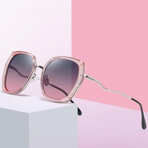 Rhinestone Sunglasses Square Polarized Sun Glasses Shades For Women Glasses Pink Black Driving Travel Goggles Eyewear UV400