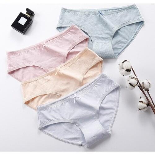 Panties For Women Solid Color Cotton Underwear Simple Ladies Underpants Female Sexy Lingerie Gril Briefs Womens Panty