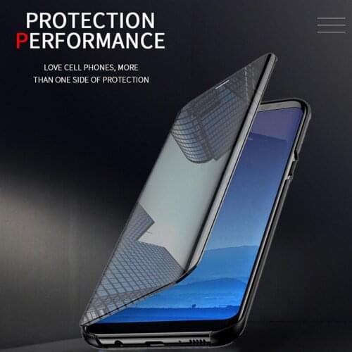 Mirror Smart Flip Case For OPPO R11 R15 R11S F7 F9 A71 A83 Find X A5 A3s AX5s A3 R17 A7 A5s R9S F11 RENO Realme 3 pro Plus Cover