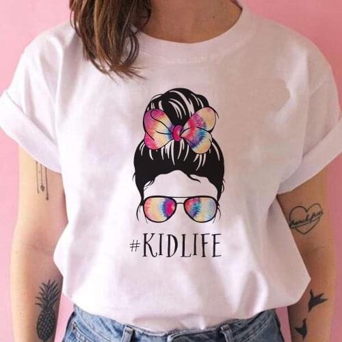 Mom Kidlife Printed Women T-shirt 2021 New Arrivals Clothes White O-Neck T Shirt Female Parent Child Mother ​Comfy Clothes