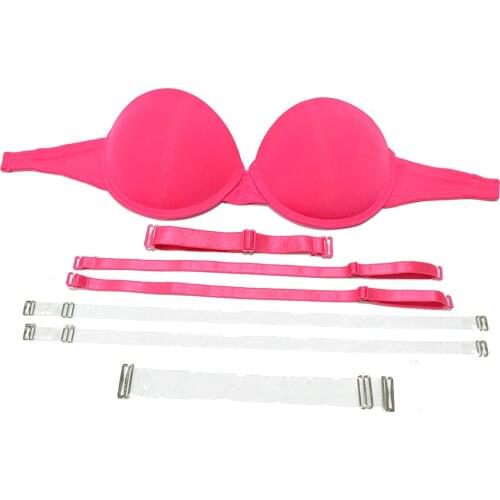 YANDW Bras For Women Adjusted Straps Underwire Sexy Strapless Silicon Bralette Everyday Lingerie Push Up 70 75 80 85 90 A B C D