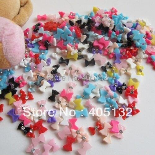 #13 Crystal Rhinestone Small Bow shape mix bag 200pcs/bag Nail Resin Decoration Nail Art Mix Decoration