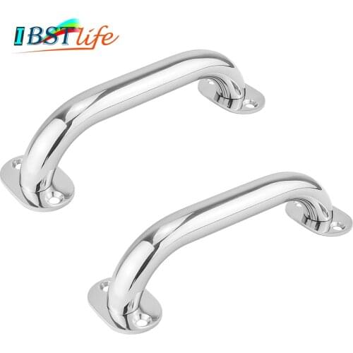 2PCS Marine Grade 316 Stainless Steel Grab Handle Door Handrail Grip Rail Grab Bar Handle Boat Yacht Marine Bathroom