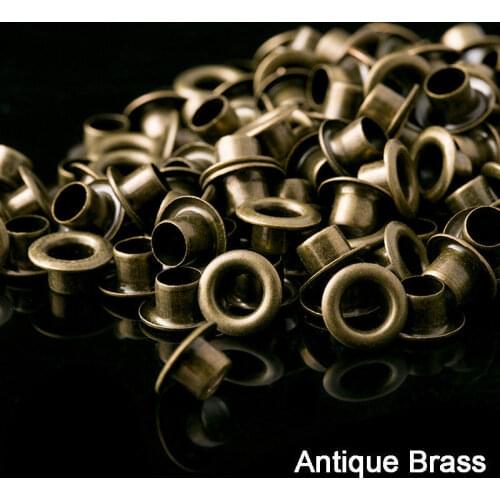 200sets Brass Eyelet with Washer Leather Craft Repair Grommet Round Eye Rings For Shoes Bag Clothing Leather Belt Hat