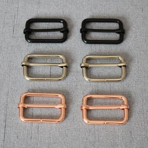 50 pcs/pack 32mm DIY Metal adjustable buckle webbing belt buckle handbag bag pet product durable adjuster 3 colors