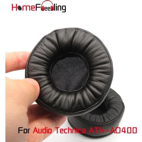 Homefeeling Ear Pads for Audio Technica ATH-AD400 Headphones Ear Cushions Thicken Velour Sheepskin Leather Earpads Replacement