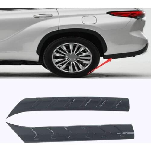 For Toyota Highlander 2021 2022 Rear Corner Trims Rear Bumper Anti-Scratch Decorative Bright Strips Bumper Guard Accessories