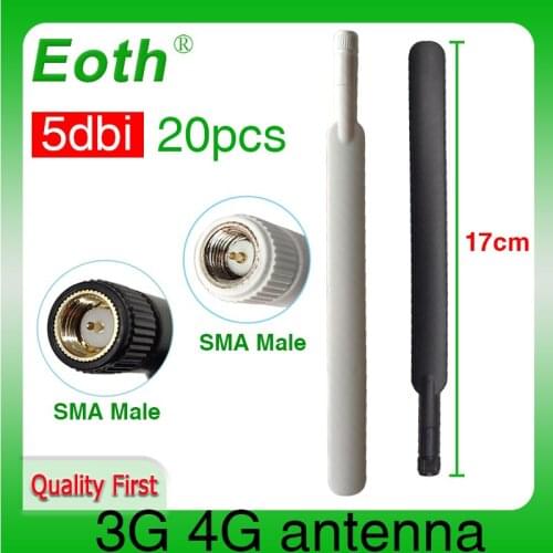 20PCS 4G router antenna 5dbi SMA Male Connector antenne for huawei b593 4G LTE router external repeater wireless modem antennas