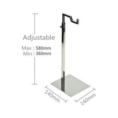 Classic small single bend hanging frame stainless steel handbag display rack high grade cabinet window display holder rack