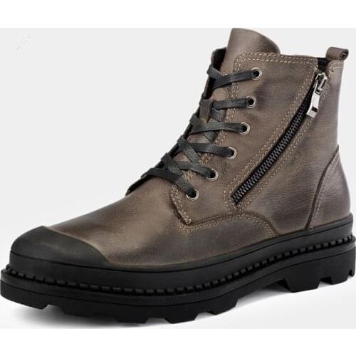 Retro leather moto boots motorcycle heavy cruiser shoes motorbike Martin boots mens motorcycle boots size 38-45