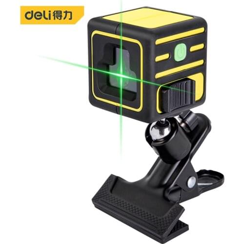 Deli Mini Laser Cast Line Instrument Cross Laser Cast Line Instrument Dry Battery Power Supply Slash Any Angle Can Rotate 360