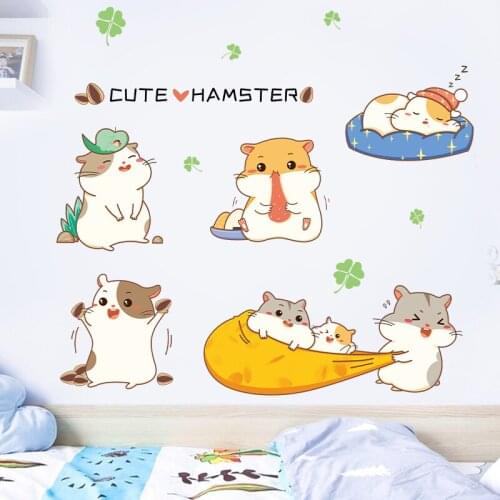 Cartoon Animal Wall Stickers Living Room Bedroom Teen Room Decoration Vinyl Decals Childrens Wallpaper