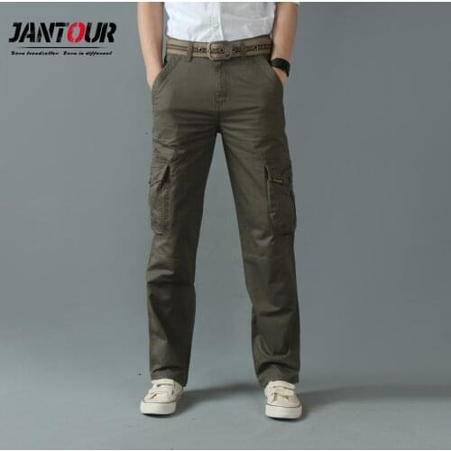 2020 Autumn Winter Mens Military Cargo Pants Fashion 4 Colour Cotton Multi Pockets Trousers Outdoor Joggers Pants Brand Clothes