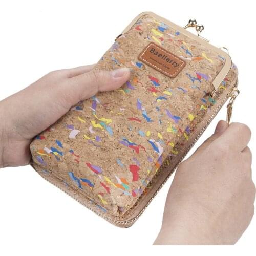 Ms Soft Wood Less New Multi-function Long Mobile Phone Package InclinedShoulder Bag Printed Fashion Purse