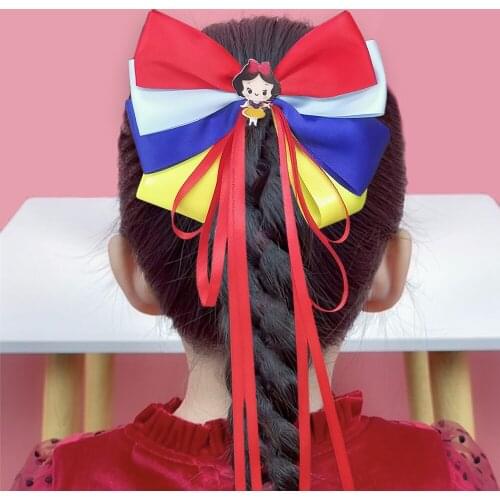 New Bowknot Hairband Hair Clips for Baby Girls Hair Accessories Handmade Headwear Long Ribbon Barrettes wsuwki do wlosow 2021