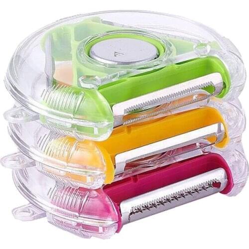 NEW Magic Trio Peeler Set Slicer Stainless Steel Peeler Shredder Julienne Cutter Multi Peel Blade Zesters Grater Kitchen Tool