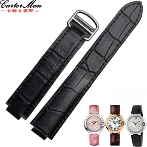 New 18*11mm 20*12mm High quality Genuine leather watchband with folding buckle fit for blue balloon watch Bracelet