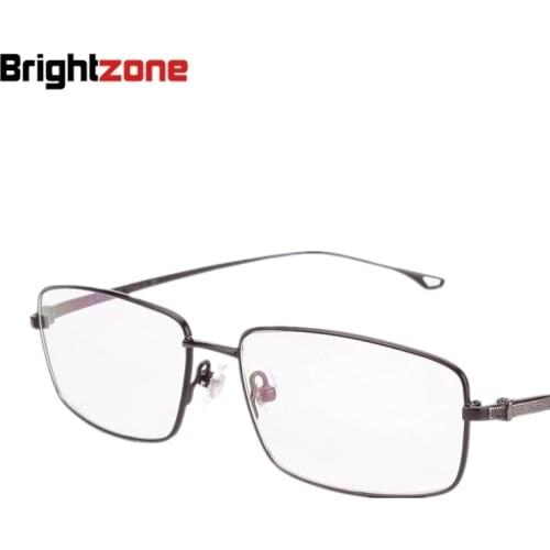 Brightzone New Man Full Frame Pure Titanium Spectacle Concise Myopia Male Eyeglasses Elegant Brand Design Transparent Eyewears